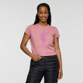 Cotopaxi Llama T-Shirt - Women's, Dusty Rose, Model Charlie