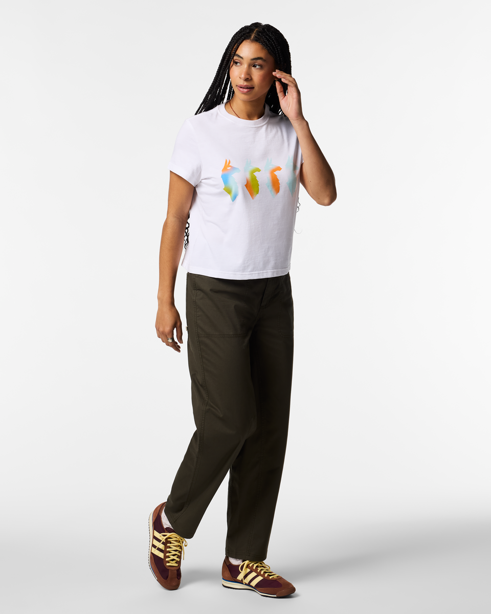 Cuatro Bitmap T-Shirt - Women's, White, Model Kalu
