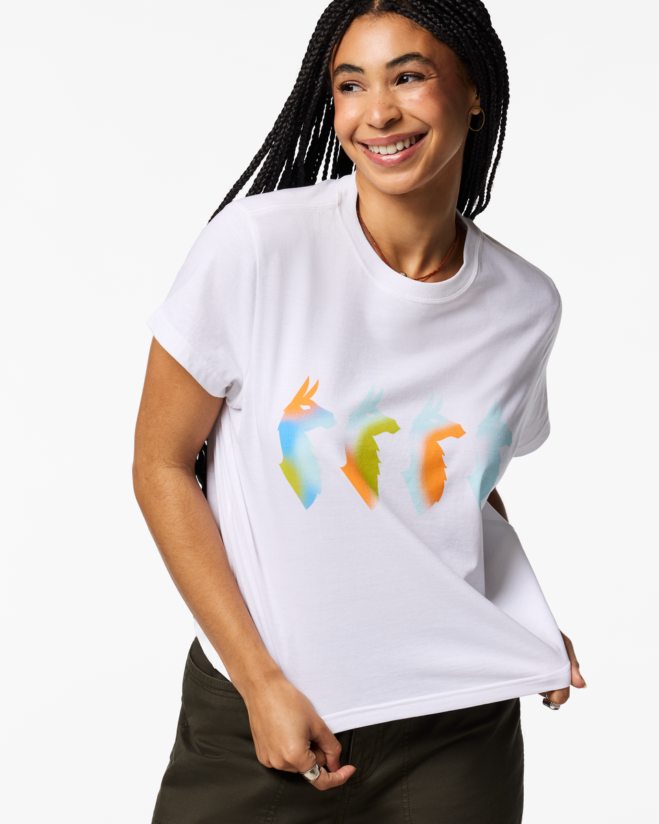 Cuatro Bitmap T-Shirt - Women's, White, Model Kalu