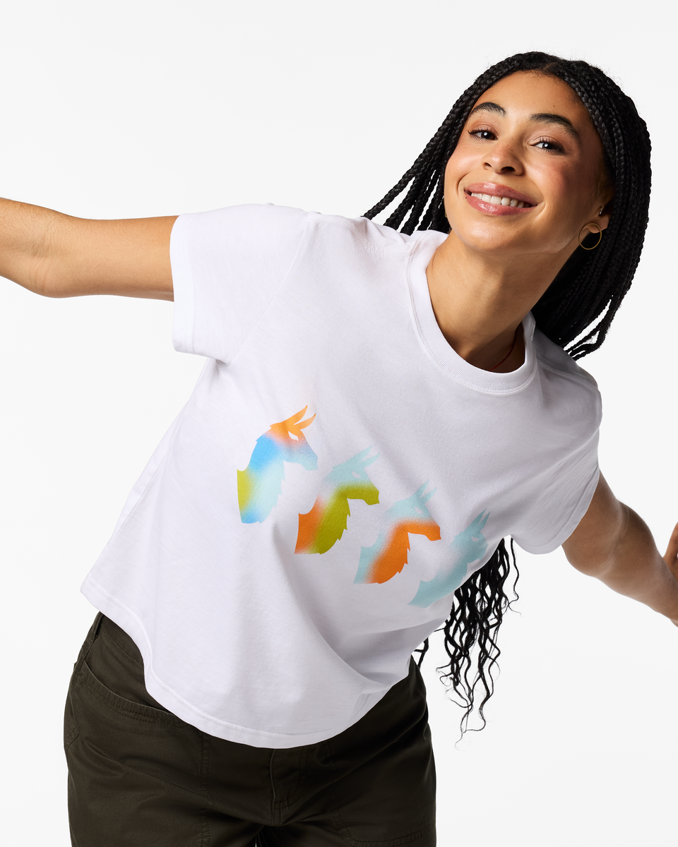 Cuatro Bitmap T-Shirt - Women's, White, Model Kalu