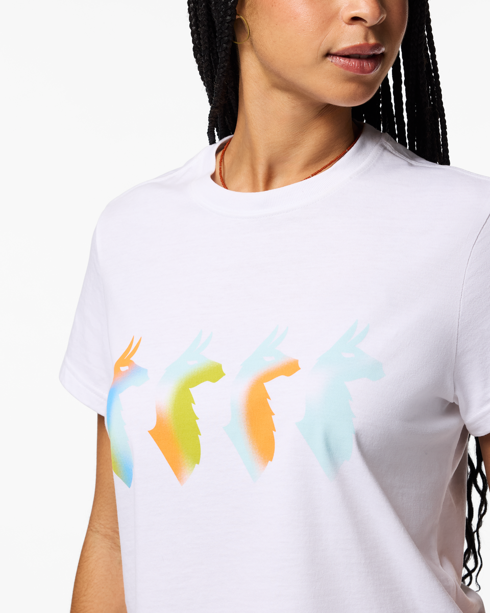 Cuatro Bitmap T-Shirt - Women's, White, Model Kalu