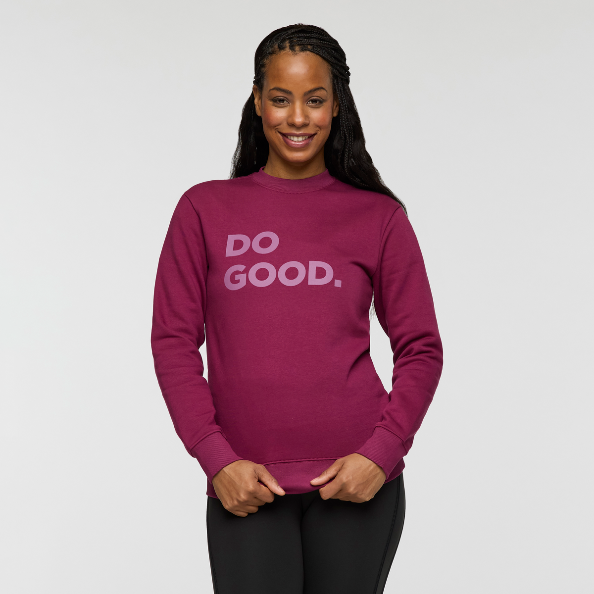 Do Good Crew Sweatshirt - Women's, Jam, Model Charlie