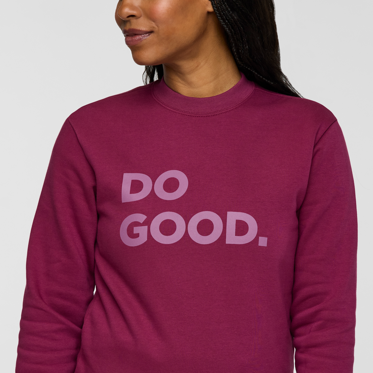 Do Good Crew Sweatshirt - Women's, Jam, Model Charlie