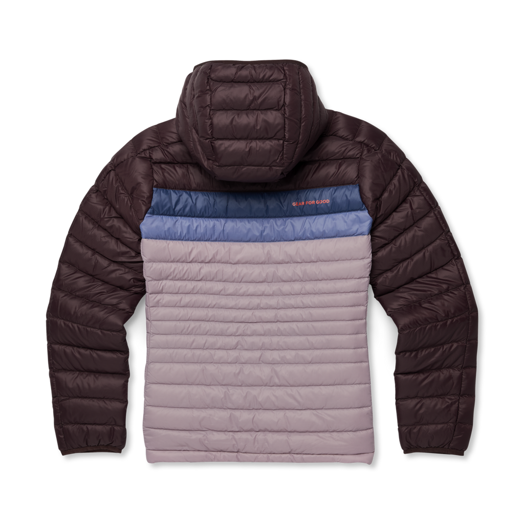 Fuego Down Hooded Jacket - Women's, Coffee/Quartz, Model Avery