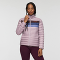 Fuego Down Jacket - Women's, Quartz Stripes, Model Charlie