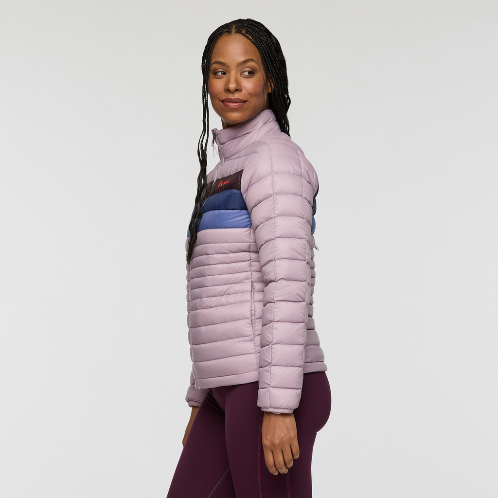 Fuego Down Jacket - Women's, Quartz Stripes, Model Charlie