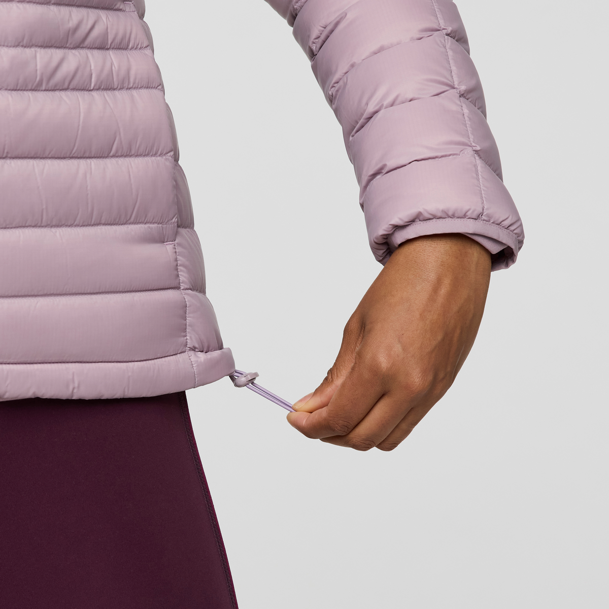 Fuego Down Jacket - Women's, Quartz Stripes, Model Charlie