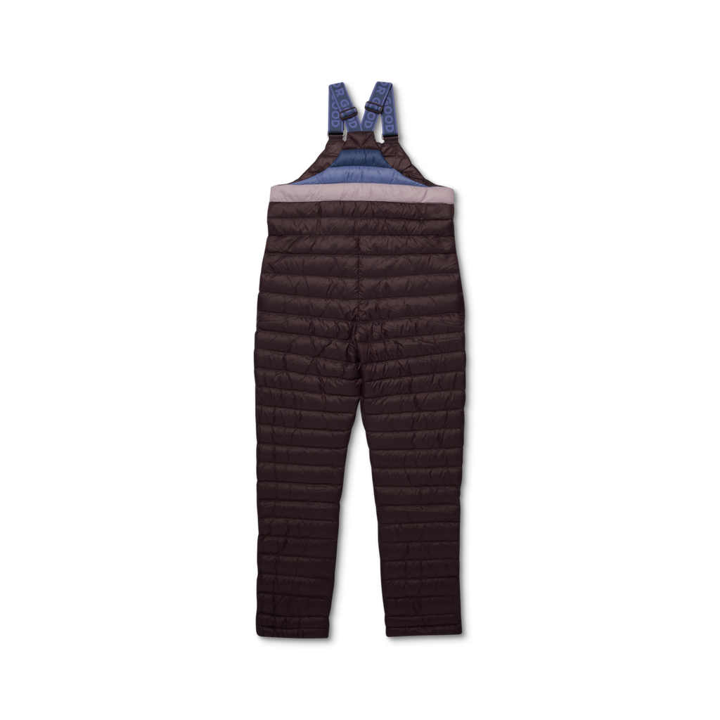 Fuego Down Overall - Women's Redesign, Coffee Stripes, Model Avery