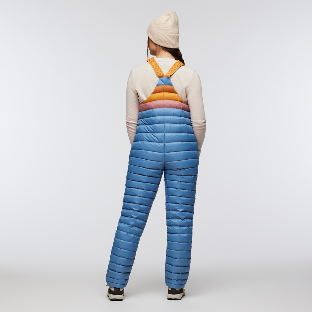 Fuego Down Overall - Women's Redesign, Fjord Stripes, Model Aya
