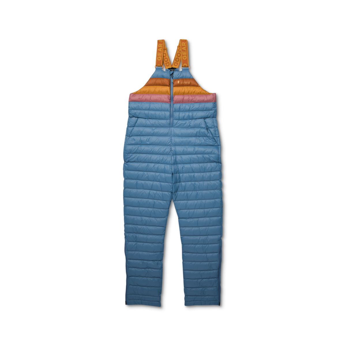 Fuego Down Overall - Women's Redesign, Fjord Stripes, Model Aya