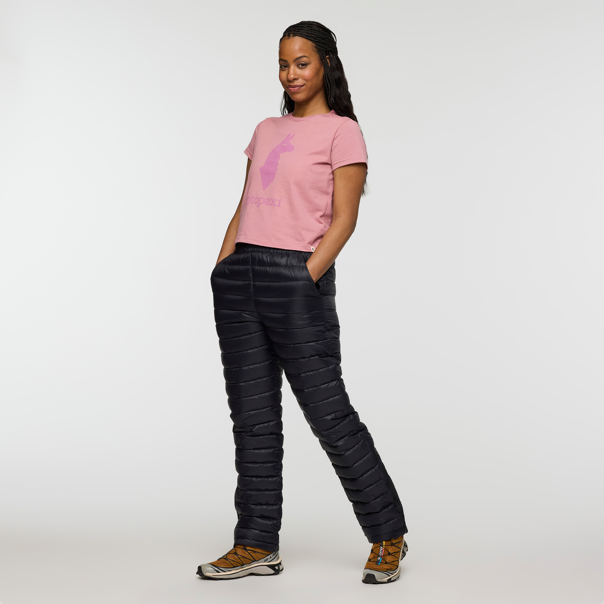Fuego Down Pant - Women's, Cotopaxi Black, Model Charlie