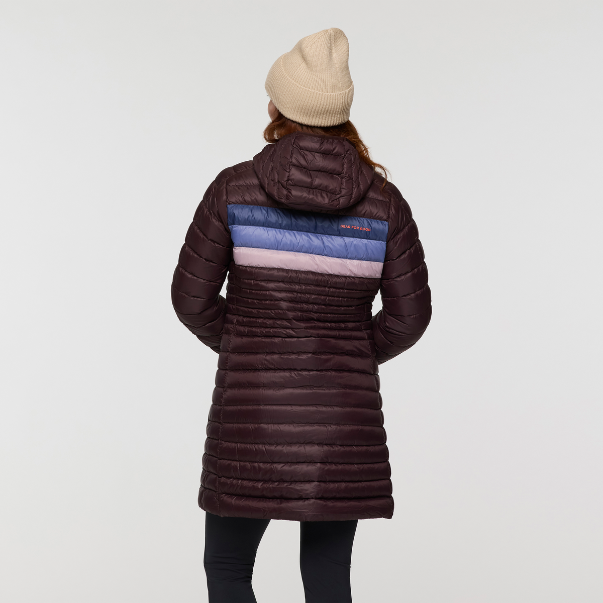 Fuego Down Parka - Women's, Coffee Stripes, Mode Caitlyn
