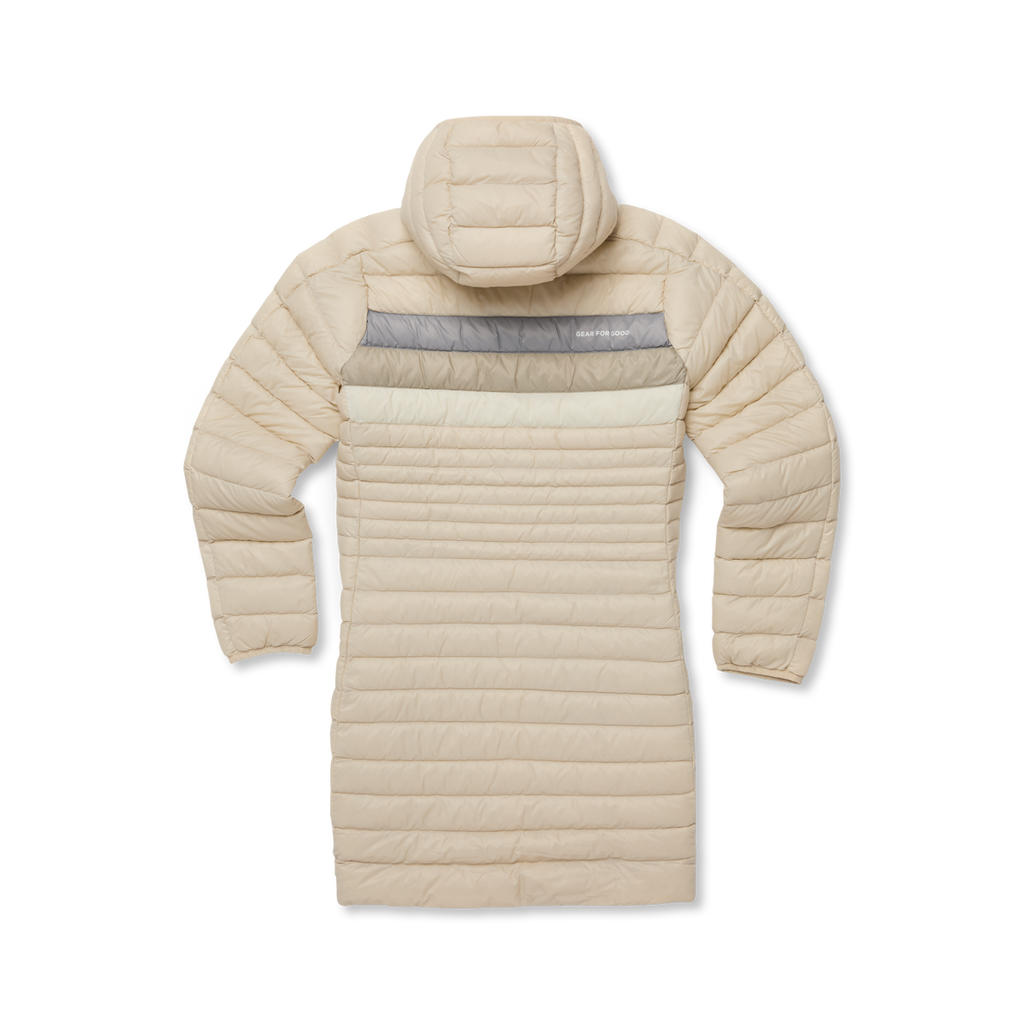 Fuego Down Parka - Women's, Cream Stripes, Model Avery