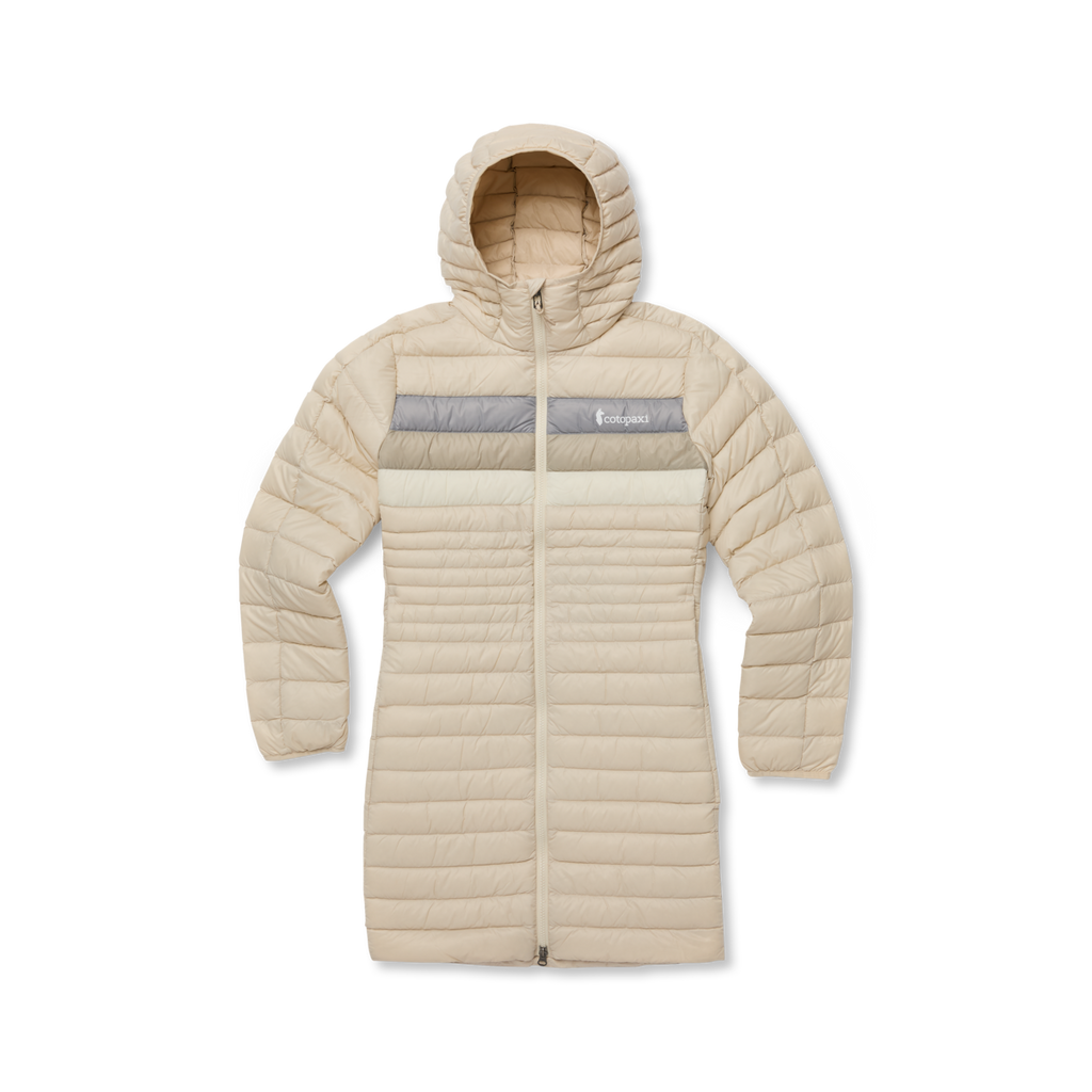 Fuego Down Parka - Women's, Cream Stripes, Model Avery
