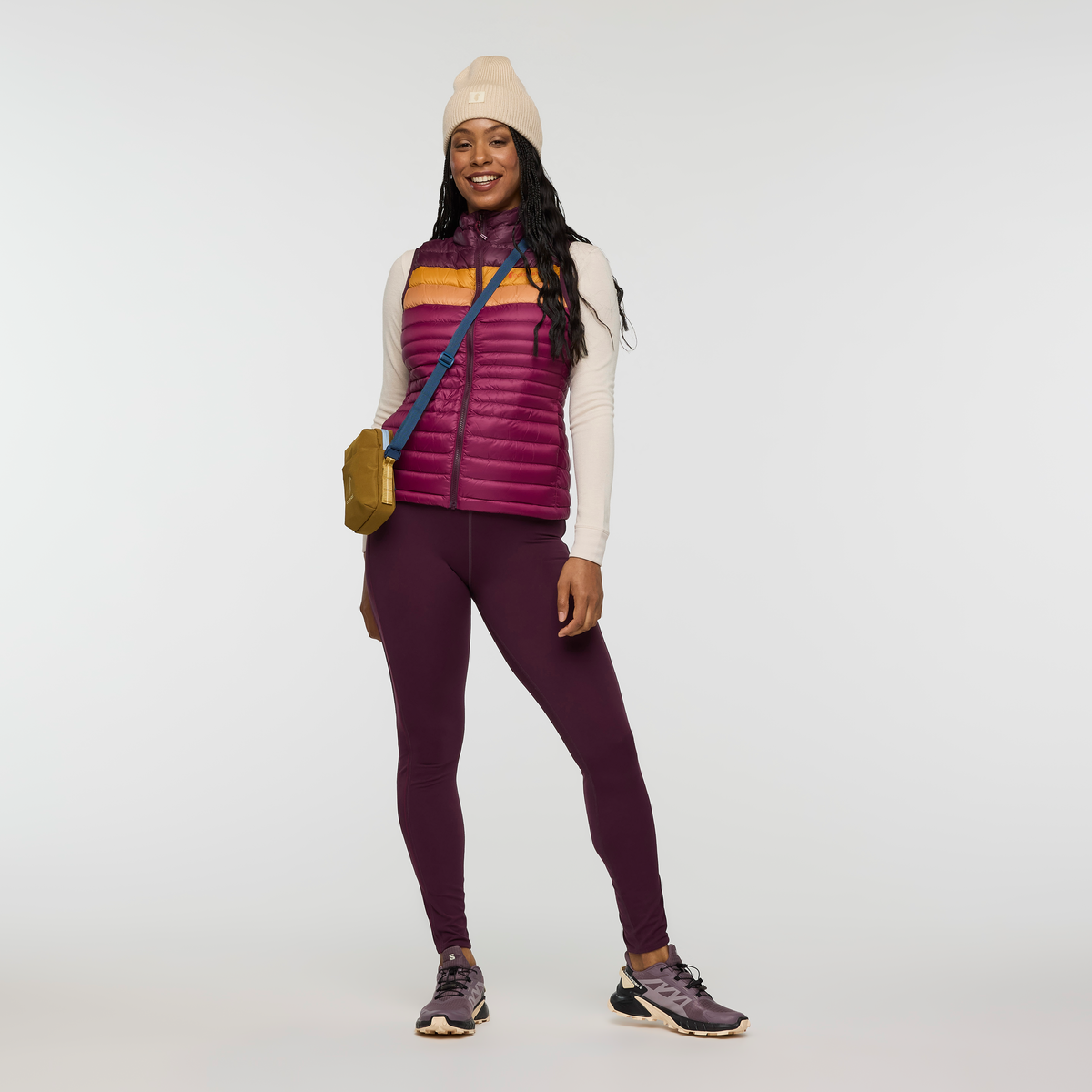 Fuego Down Vest - Women's, Blackberry/Jam, Model Charlie