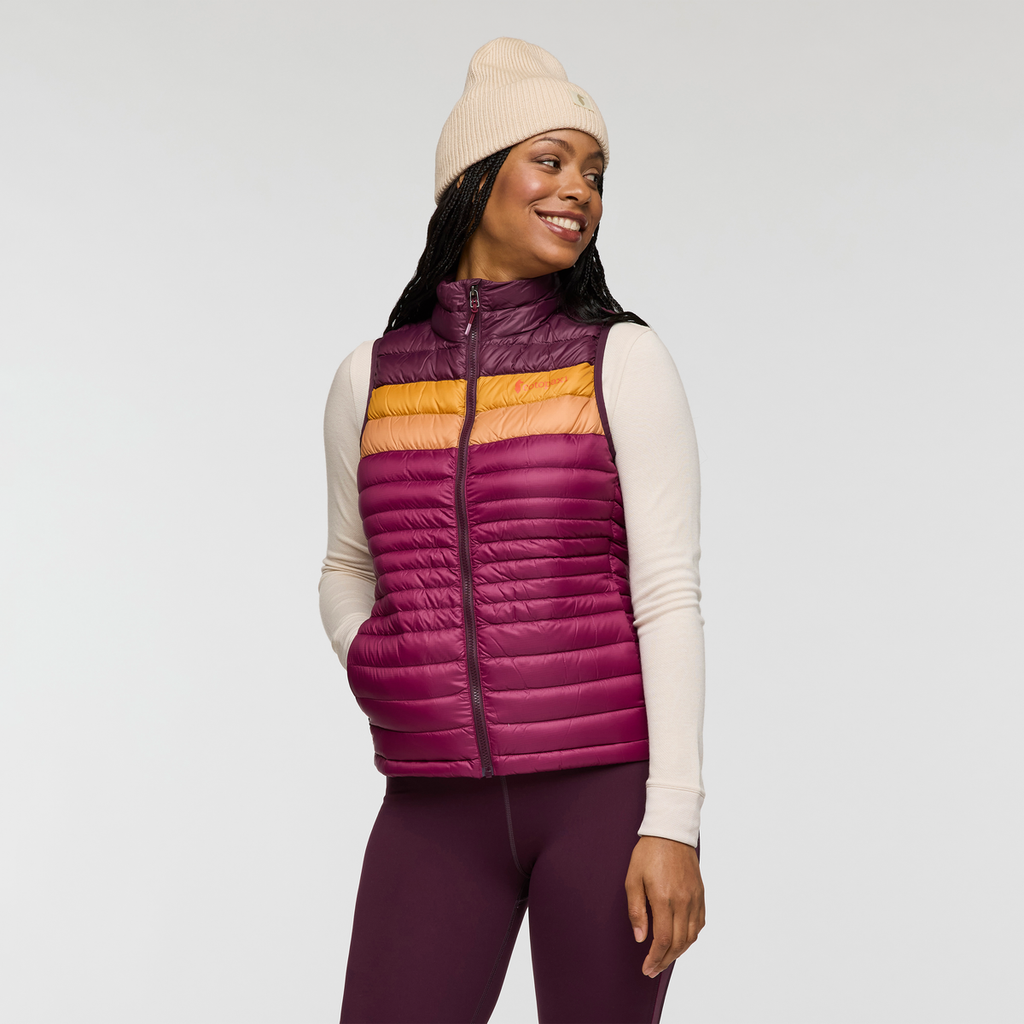 Fuego Down Vest - Women's, Blackberry/Jam, Model Charlie