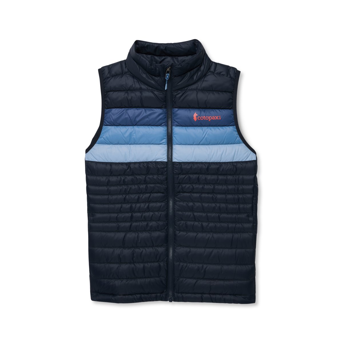 Fuego Down Vest - Women's, Carbon Stripes, Model Charlie