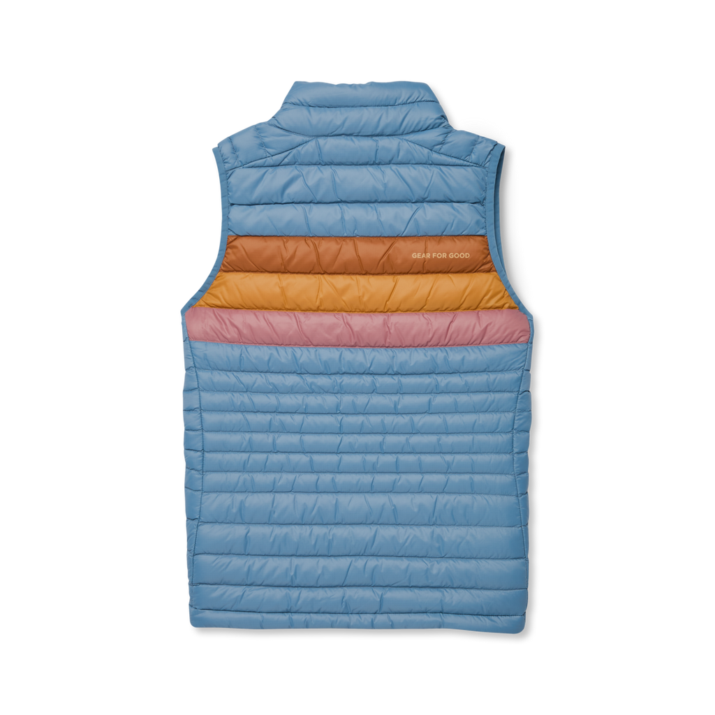 Fuego Down Vest - Women's, Fjord Stripes, Model Charlie