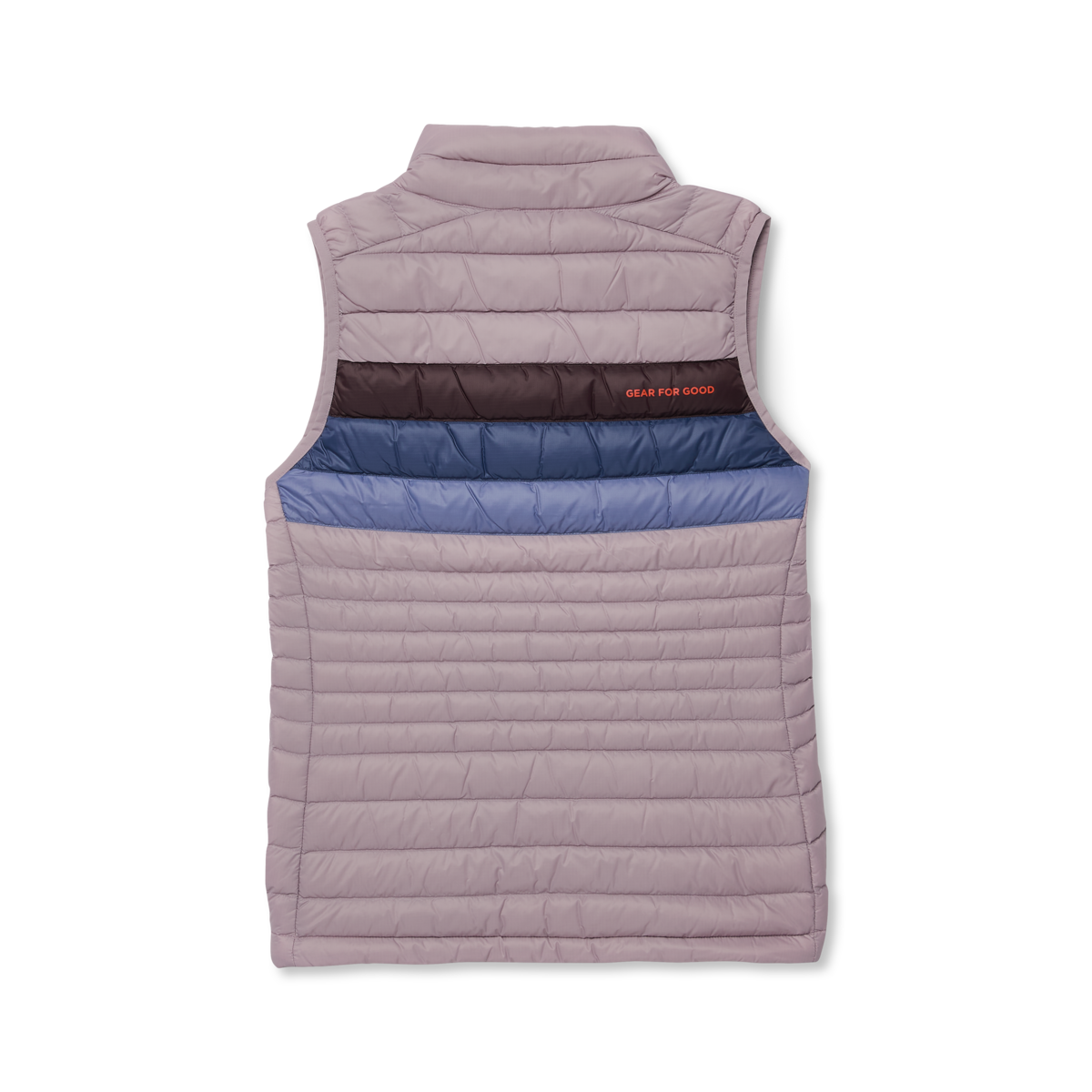 Fuego Down Vest - Women's, Quartz Stripes, Model Caitlyn