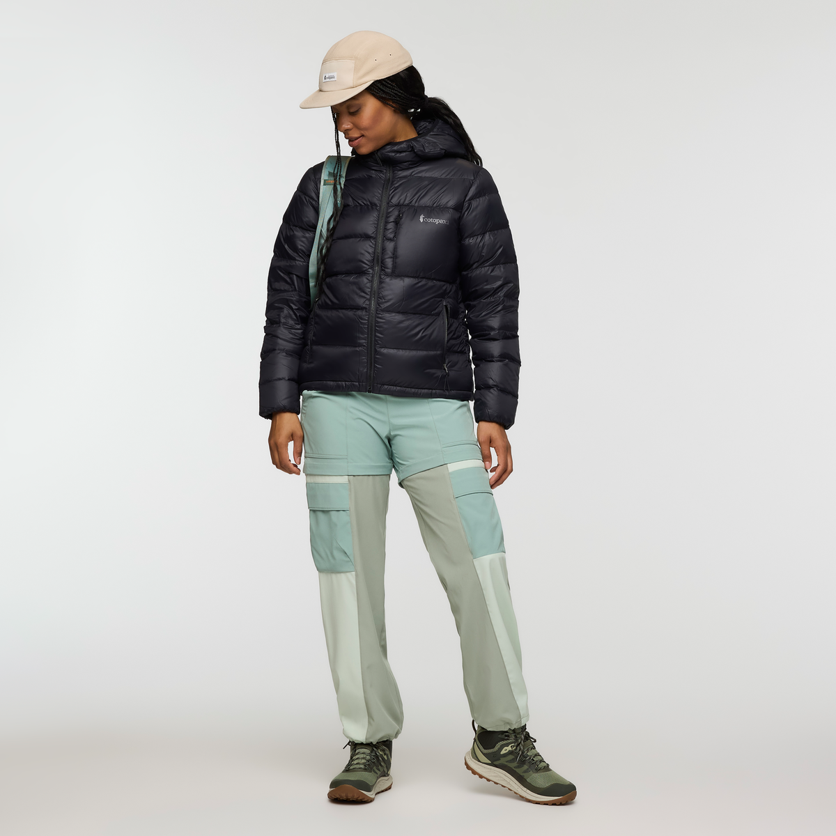 Fuego Max Down Hooded Jacket - Women's, Cotopaxi Black, Model Charlie