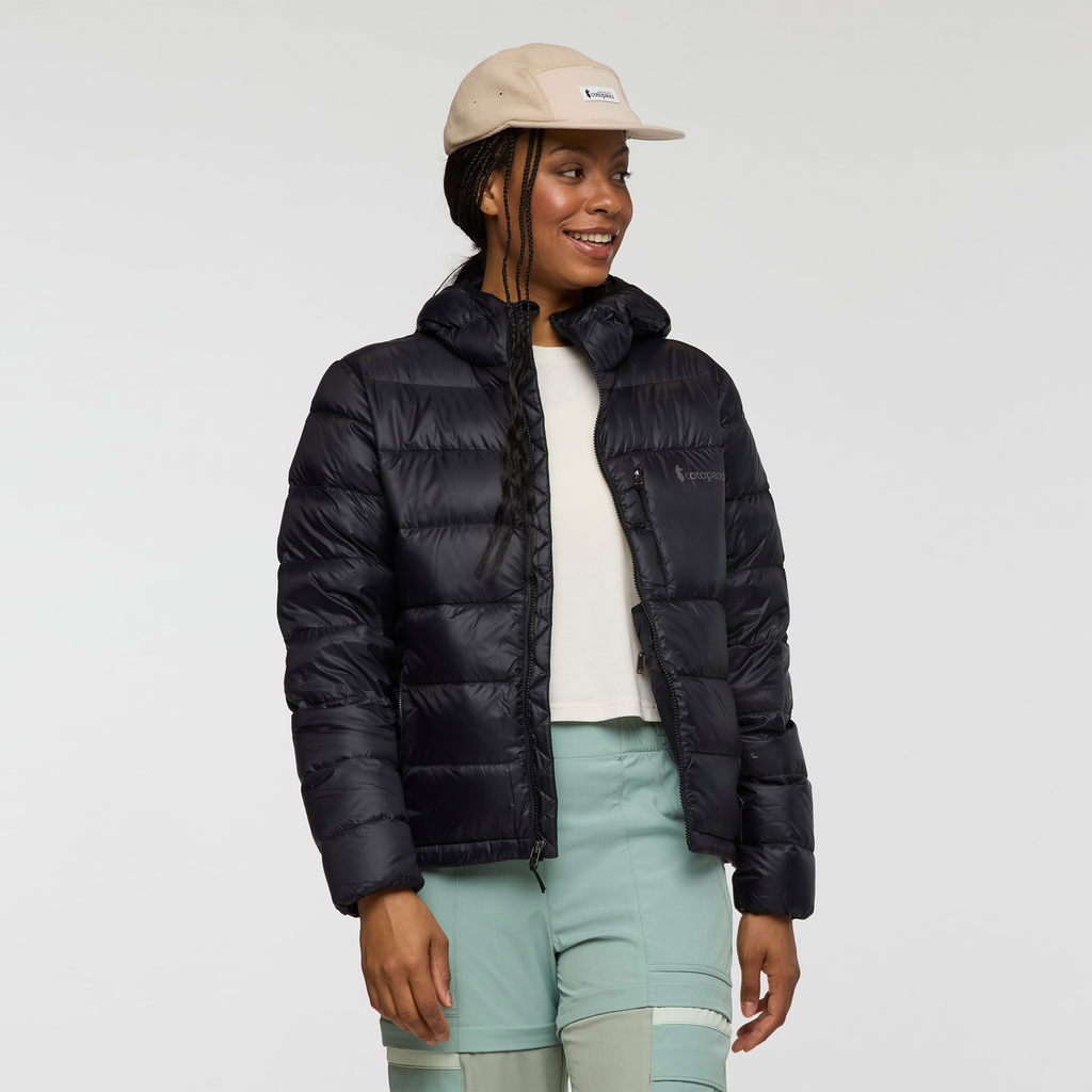 Fuego Max Down Hooded Jacket - Women's, Cotopaxi Black, Model Charlie