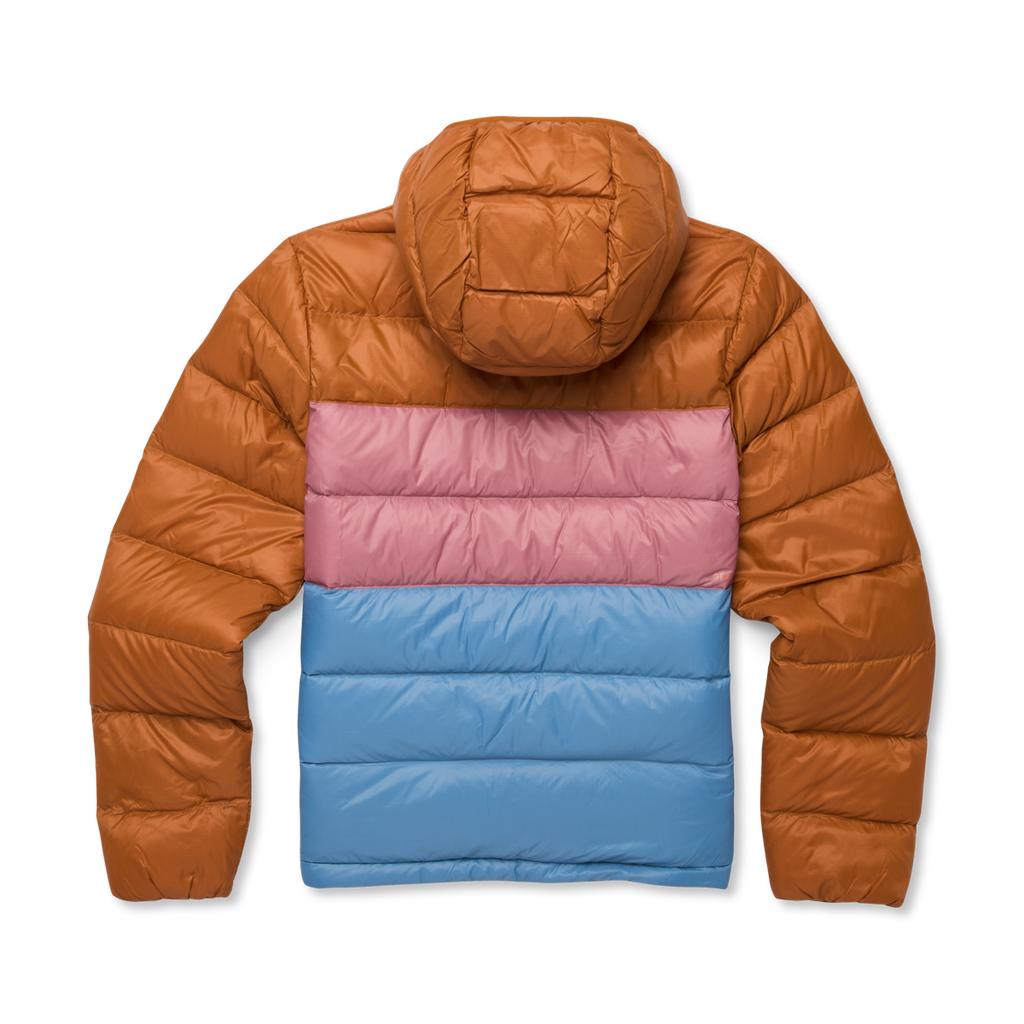 Fuego Max Down Hooded Jacket - Women's, Sienna/Fjord, Model Aya
