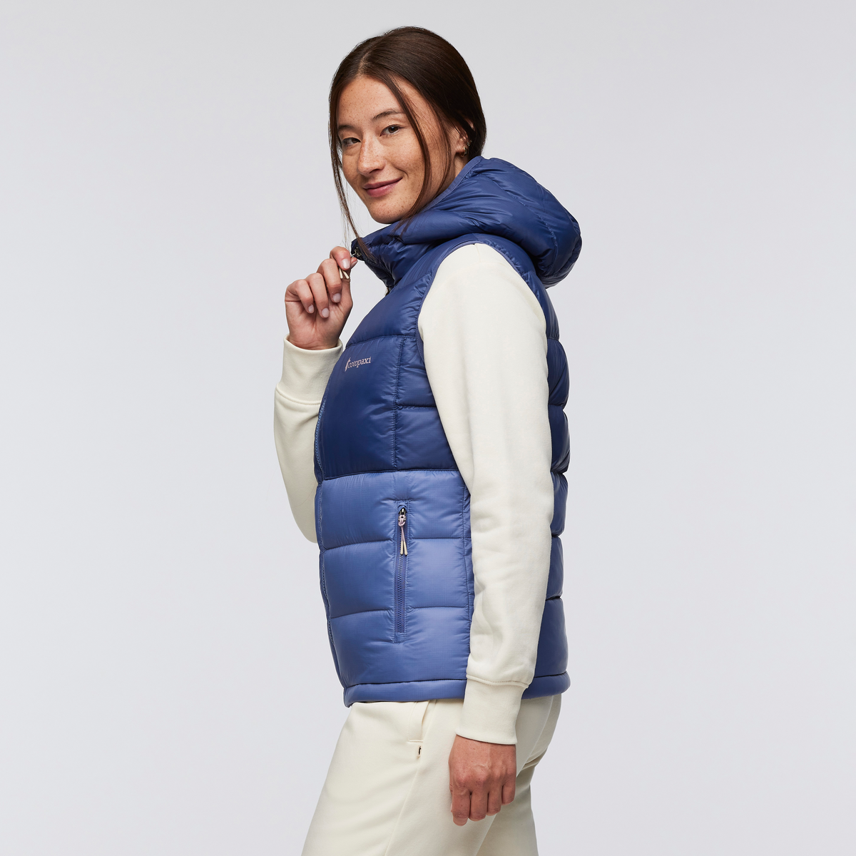 Fuego Max Down Vest - Women's, Dusk/Blue Smoke, Model Aya