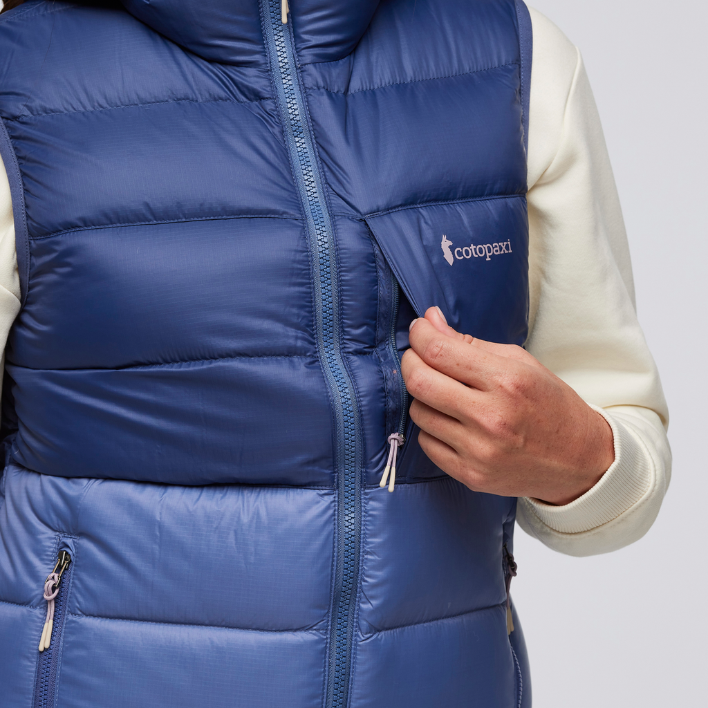 Fuego Max Down Vest - Women's, Dusk/Blue Smoke, Model Aya