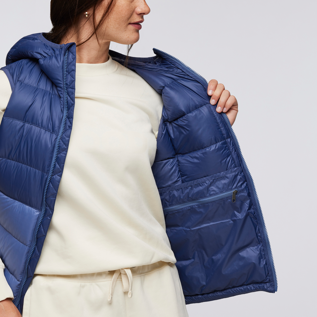 Fuego Max Down Vest - Women's, Dusk/Blue Smoke, Model Aya