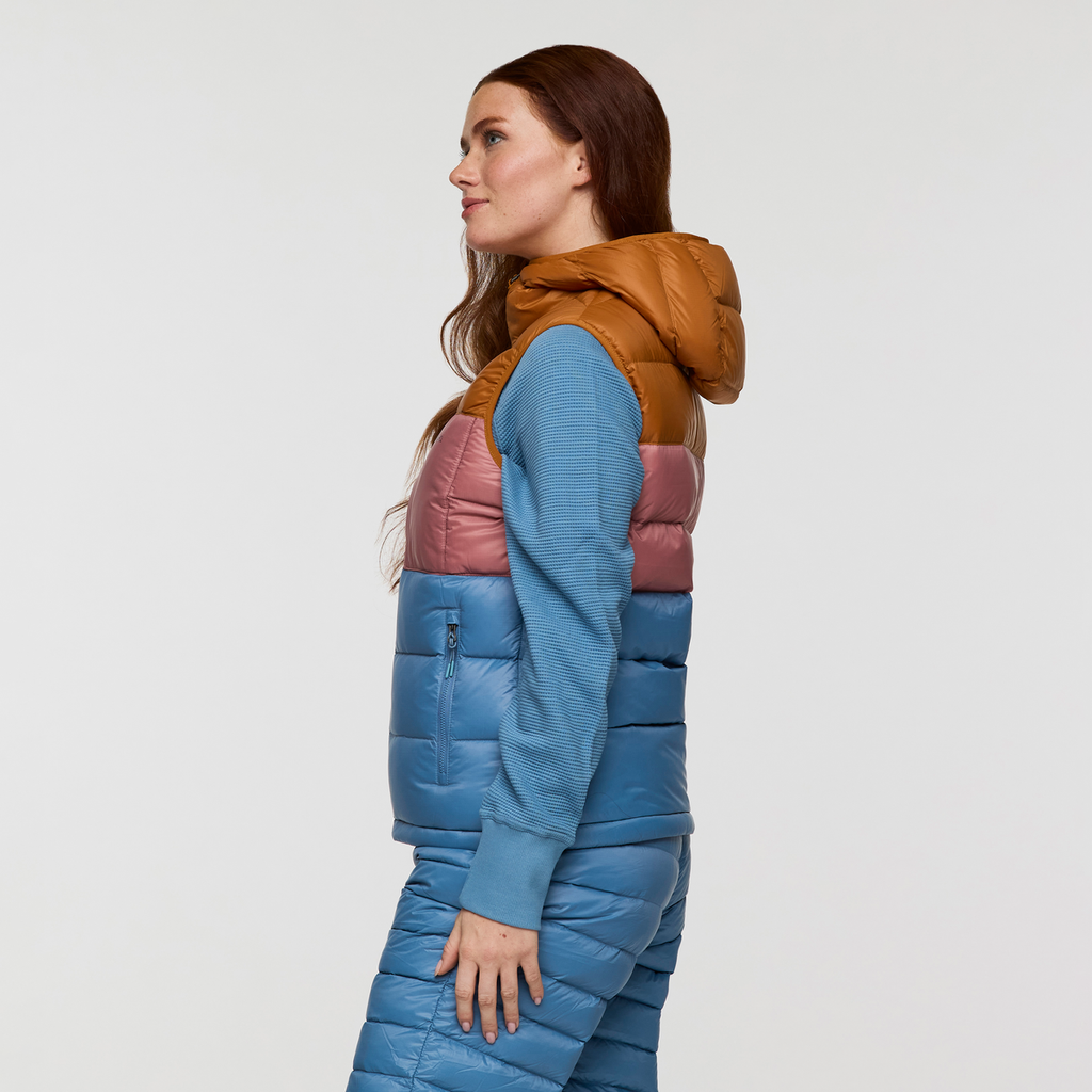 Fuego Max Down Vest - Women's, Sienna/Fjord, Model Caitlyn