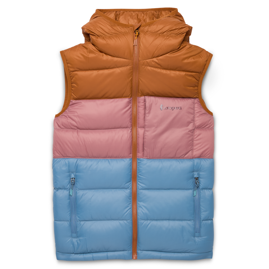 Fuego Max Down Vest - Women's, Sienna/Fjord, Model Caitlyn
