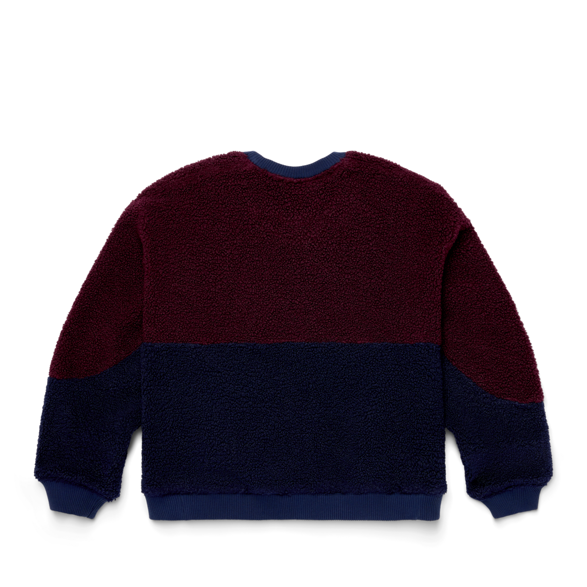 High Pile Fleece Crew - Women's, Wine/Maritime, Detail