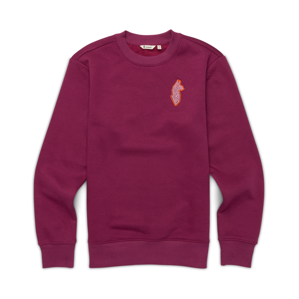 Lava Llama Crew Sweatshirt - Women's, Jam, detail