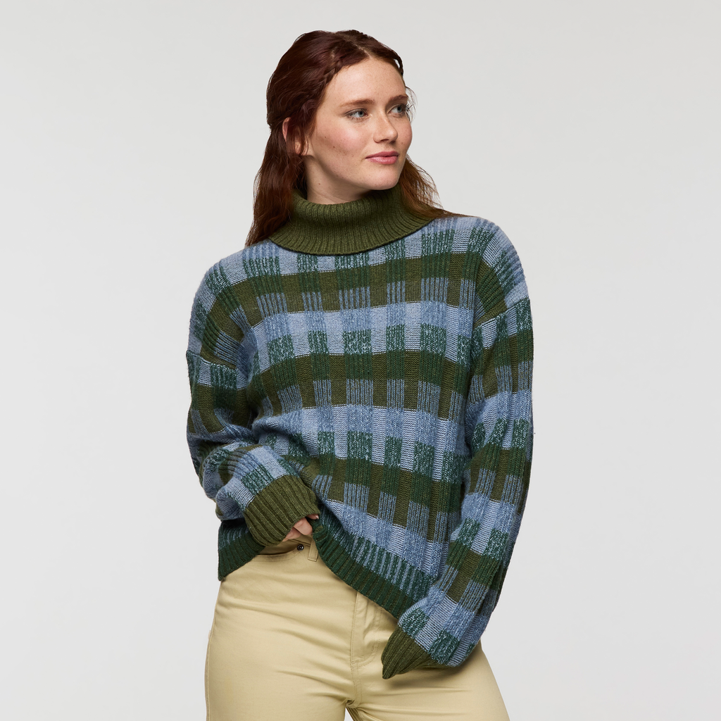 Libre Boxy Sweater - Women's, Fatigue Stripes, Model Caitlyn