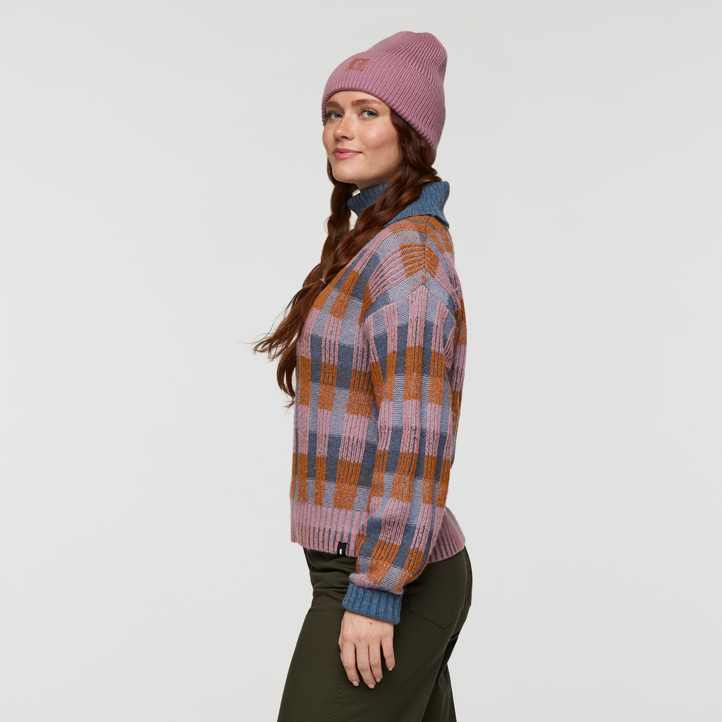Libre Boxy Sweater - Women's, Fjord Stripes, Model Caitlyn