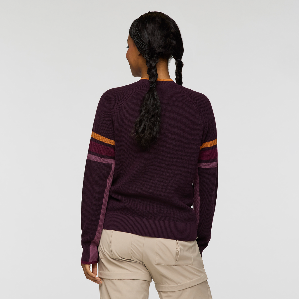 Libre Waffle Crew Sweater - Women's, Blackberry, Model Charlie