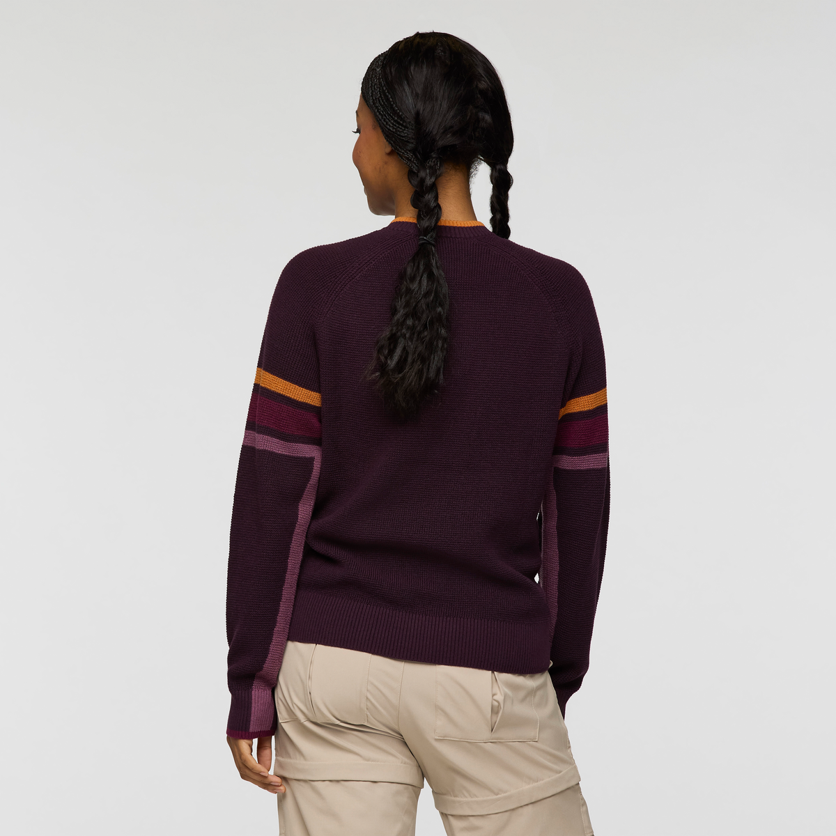 Libre Waffle Crew Sweater - Women's, Blackberry, Model Charlie