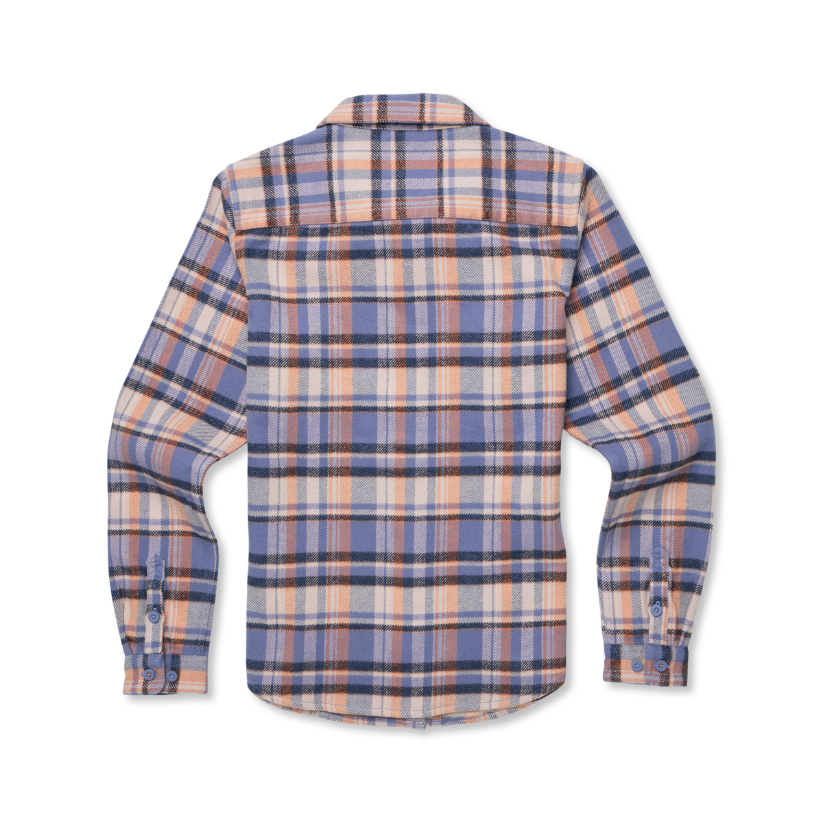 Mero Organic Flannel Shirt - Women's, Blue Smoke/Quartz Plaid, Model Avery