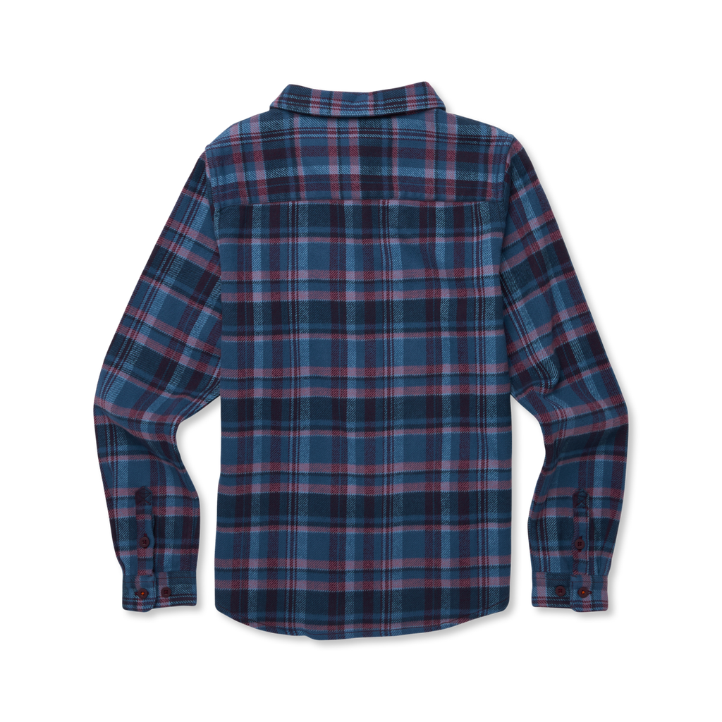 Mero Organic Flannel Shirt - Women's, Deep Sea/Jam Plaid, Model Caitlyn