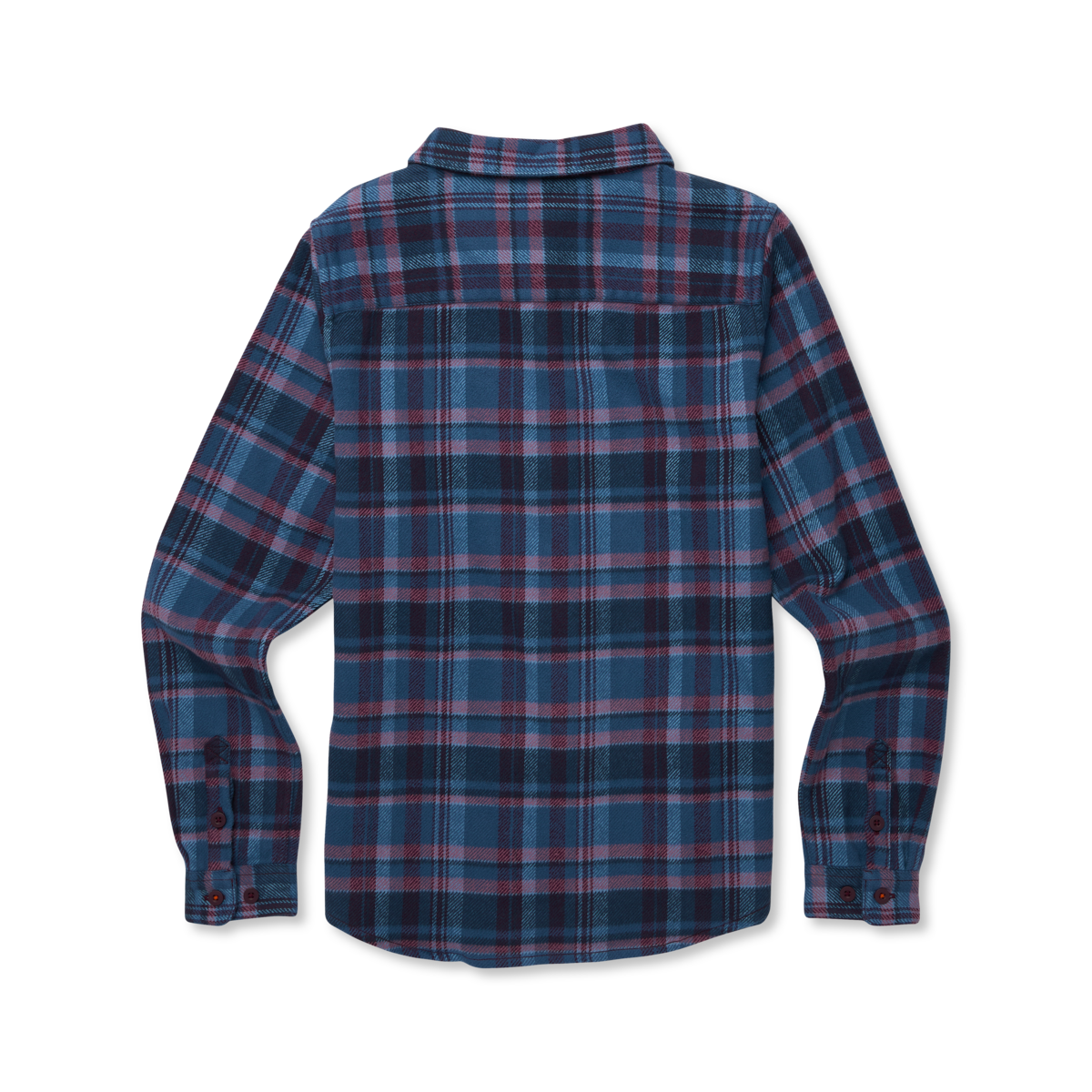 Mero Organic Flannel Shirt - Women's, Deep Sea/Jam Plaid, Model Caitlyn