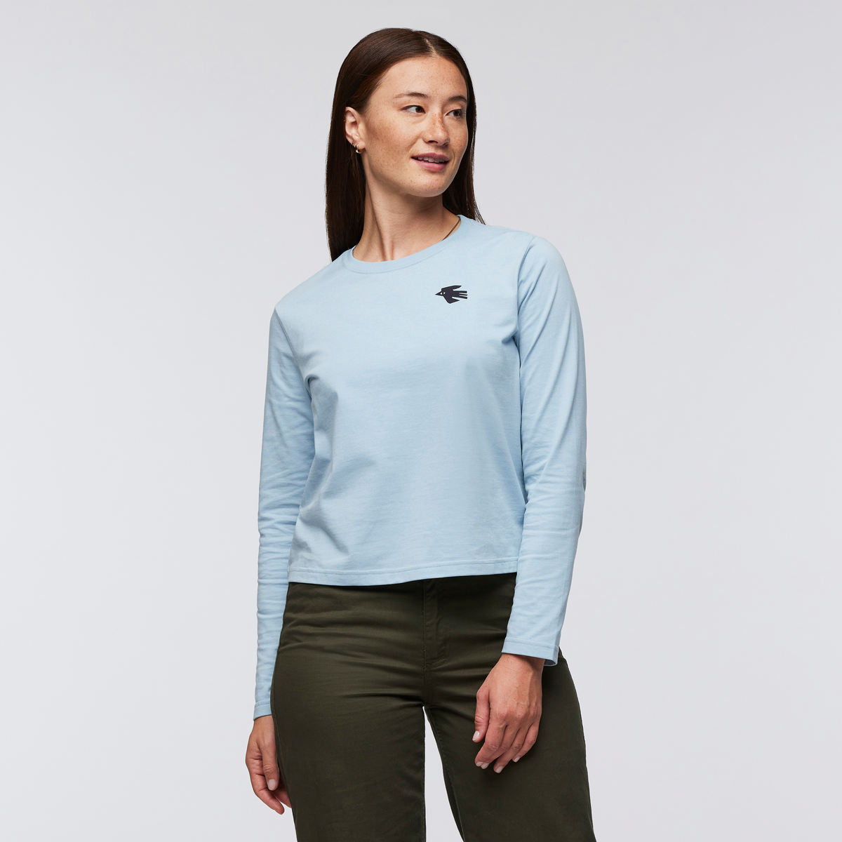 Nomad Long-Sleeve T-Shirt - Women's, Iceberg, Model Aya