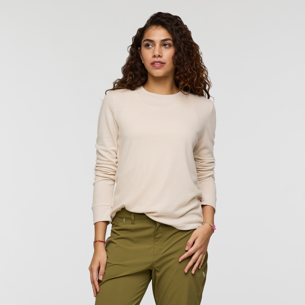 Perenne Long-Sleeve Shirt - Women's, Cream, Model Avery
