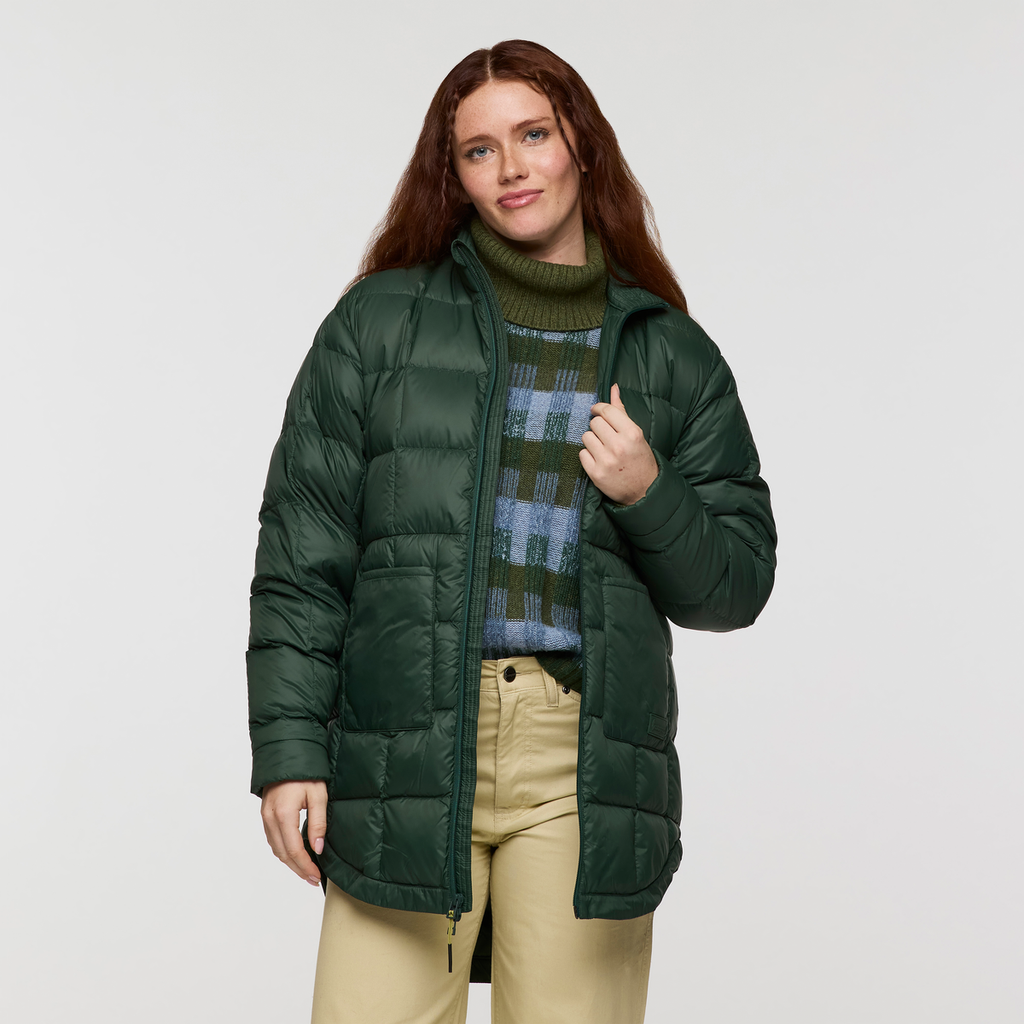 Repleto Down Long Jacket - Women's, Cargo, Model Caitlyn
