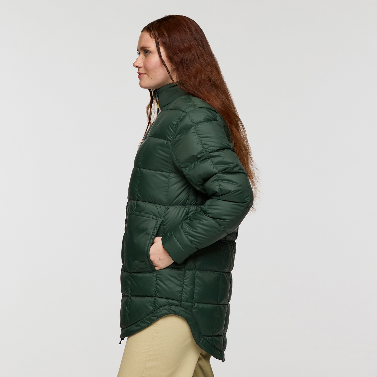 Repleto Down Long Jacket - Women's, Cargo, Model Caitlyn