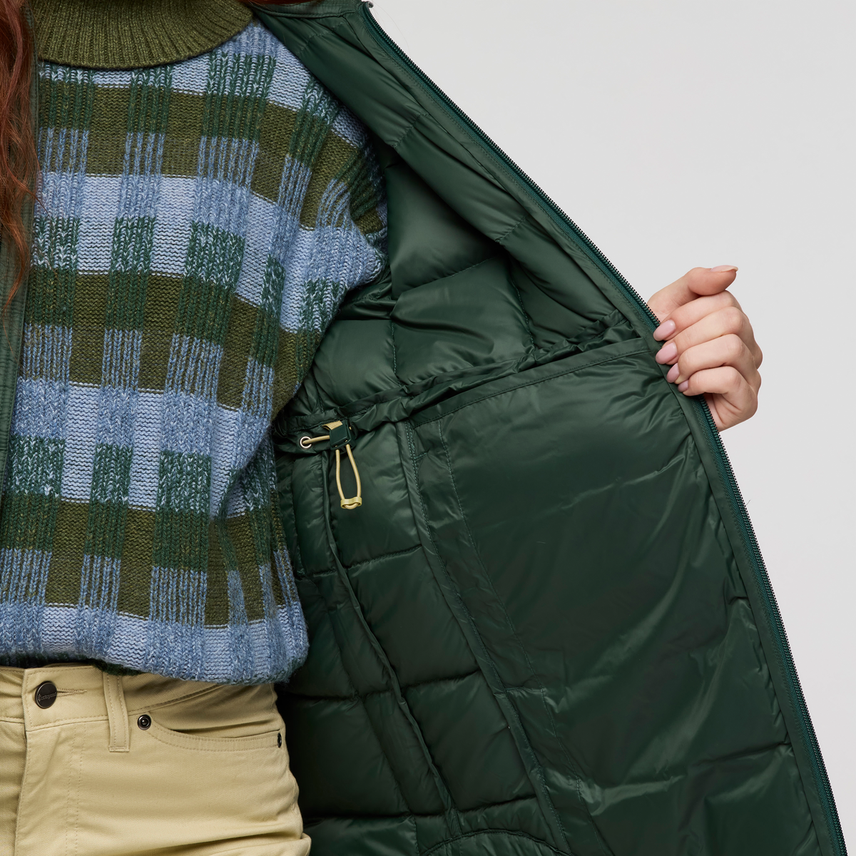 Repleto Down Long Jacket - Women's, Cargo, Model Caitlyn