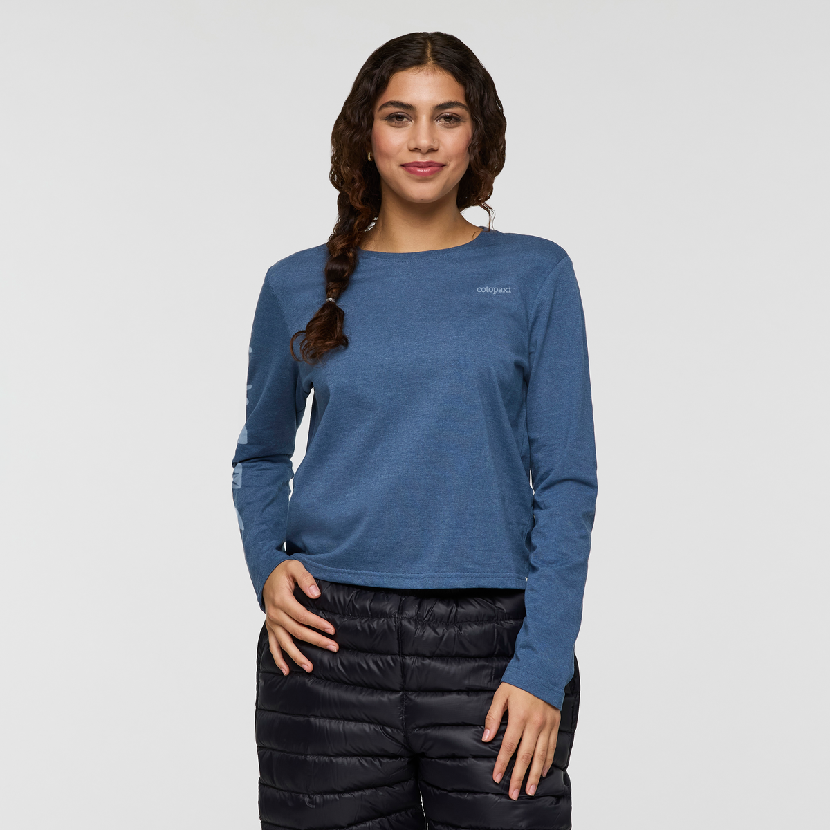 Sky To Sea Long-Sleeve T-Shirt - Women's, Deep Sea, Model Avery