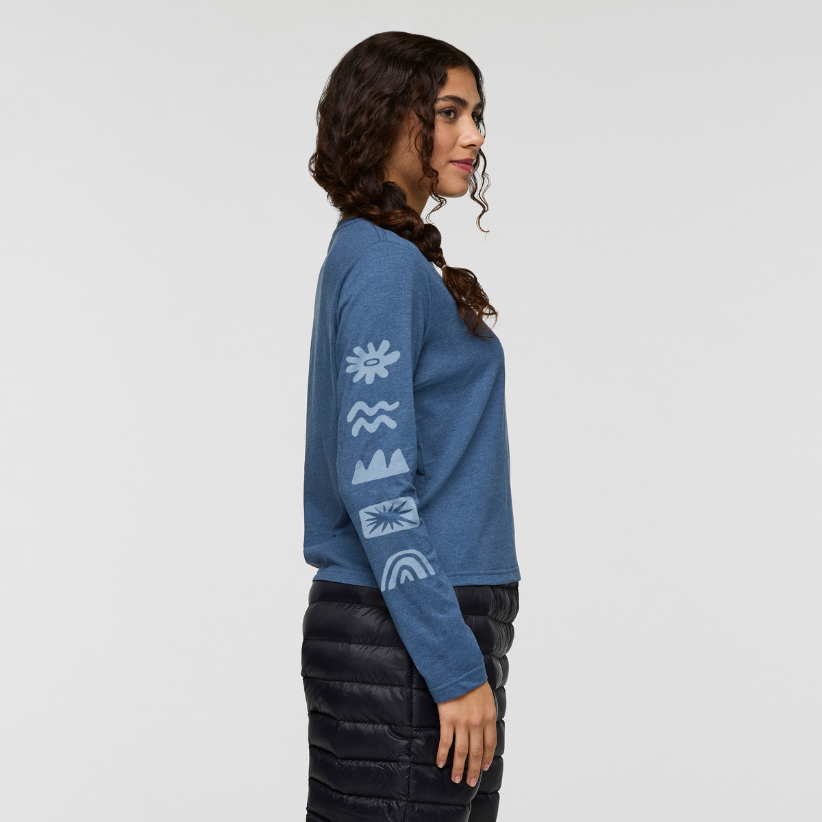 Sky To Sea Long-Sleeve T-Shirt - Women's, Deep Sea, Model Avery