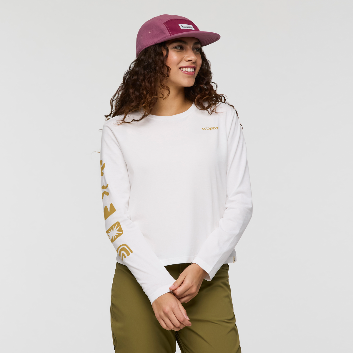 Sky To Sea Long-Sleeve T-Shirt - Women's, White, Model Avery