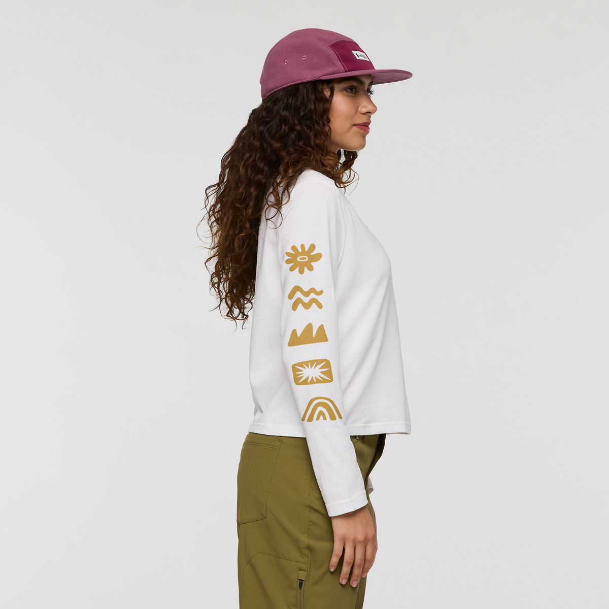 Sky To Sea Long-Sleeve T-Shirt - Women's, White, Model Avery