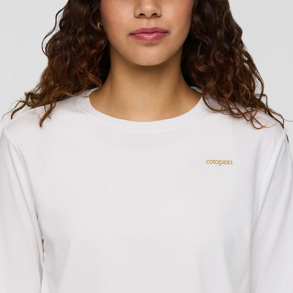 Sky To Sea Long-Sleeve T-Shirt - Women's, White, Model Avery